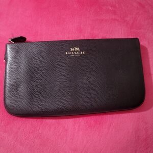 Coach Black Leather Clutch